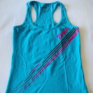 Zumba Fitness tank top. Small. Blue. Used.